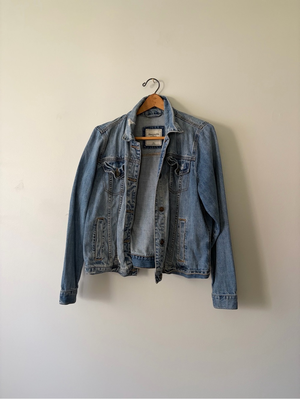 Abercrombie & Fitch Distressed Denim Jacket